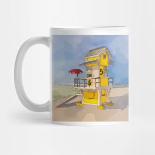 Cute lifeguard tower in Clearwater Beach Florida Mug